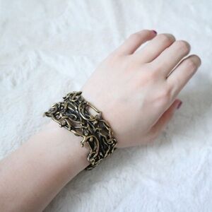 Vine Chunky Metal Bangle Bracelet